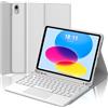 JADEMALL Tastiera con Touchpad per iPad A16 11 Generazione 2025/10 Generazione 10.9 | Italiano QWERTY Tastiera Bluetooth Staccabile con Trackpad per iPad A16 11/10 Generazione 2025/2022, Grigio chiaro