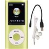 Ausla Lettore Musicale MP3 Portatile 64G, Senza Perdita Mini Design Lettore MP3 Lega di Alluminio Supporta WMA FLAC APE Schermo LCD da 1,8 Pollici Durata della Batteria di 8 Ore (GREEN)