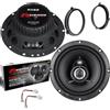 EvoTuning RX62 Kit 2 Casse Coassiali 200W, +Adattatori Posteriori per Fiat Panda 169 | Set 2 Altoparlanti 165 mm, Tweeter Mylar, 4 Ohm, 60-20000 Hz, + 2 Anelli e Cavi Adattatori per Panda II dal 2003 a 2011