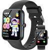 Ucani Orologio Intelligente Smartwatch Bambini, Fitness Tracker per Bambino 5-16 | all'Acqua IP68 con 120+ Modalità Sportive, Contapassi, Sveglia, Sonno, Giochi, Smart Watch per Ragazza Ragazzo Cadeau,jetNero