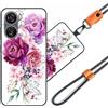 JEZSTHAI Cover Compatibile con ZTE Blade V50 Design Custodia in Silicone TPU Morbido con Cordino/Laccio Tracolla Cellulare,Antiurto AntiGraffio Protettiva Bumper Case con Disegno Motivi,Cover*A02
