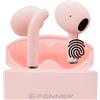 FENNER cuffie bluetooth 5.3 + ENC auricolari wireless, Accoppiamento Automatico, Durata batteria 5h+, Touch Control, Auricolare Stereo USB C per iOS Galaxy Xiaomi OPPO Android (Pink)