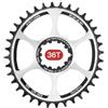 FACULX Guarnitura Direct Mount in Lega 34T Offset 3mm | Lega alluminio , per corona ovale 34T, , efficienza pedalata, nero argento