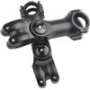 Honseadek Attacco Manubrio MTB 31.8mm Alluminio 100mm Nero | Lega alluminio 6061, finitura nera anti-graffio, peso 250g, compatibile MTB per e , viti esagonali incluse