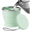Generic da viaggio - pieghevole in silicone | 200 ml con coperchio | Bordo in acciaio inox, copertura antipolvere, lavabile in lavastoviglie, formato tascabile ultra sottile, per campeggio