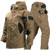 Gvqng Tuta tattica da uomo, giacca e pantaloni, impermeabile, per caccia e | Qualità robusta, antivento, 16 tasche (6 + 10), impermeabile 5000 mm, per allenamento militare, paintball, campeggio, pesca