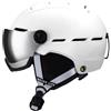 FLEXXI Casco da sci e snowboard, visiera UV integrata, ventilazione a pulsante, alta protezione dagli urti, leggero, cuscinetti auricolari, clicca per regolare la taglia, uomini, donne e bambini.