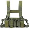 Générique Borsa da petto tattica da uomo, borsa unisex Chest Rig leggera e dotata di tasca, 1-3-verde militare, Taglia Unica