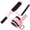 NUOBESTY Cinghia Caviglia Rosa in Poliestere per Allenamento Gambe al Cavo | Fissaggio a Strappo Doppia Fibbia, Comfort Imbottito, per Glutei e Palestra