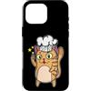 cat meow mackerel animal paw Pet cute dr Custodia per iPhone 16 Pro Max Gatto come Cook Peace