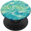 Colorful Swirl Gifts Motivo a vortice marmorizzato ad acquerello blu menta PopSockets PopGrip Adesivo