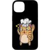 cat meow mackerel animal paw Pet cute dr Custodia per iPhone 13 Gatto come Cook Peace