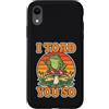 Wholesome Frog Cottagecore Collection Custodia per iPhone XR I Toad You So Funny Retro Sunset Frog fungo