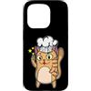 cat meow mackerel animal paw Pet cute dr Custodia per iPhone 15 Pro Gatto come Cook Peace