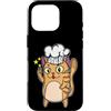 cat meow mackerel animal paw Pet cute dr Custodia per iPhone 16 Pro Gatto come Cook Peace