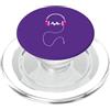 Music Headphone Design Cuffie Musicali Logo in Colore Fucsia e Bianco PopSockets PopGrip per MagSafe