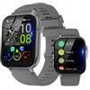 STECEi Smartwatch Uomo Donna, Schermo HD da 1,85'' Orologio Smartwatch con Effettua/Risposta Chiamate, 112 Sportive Smart Watch con Contapassi/Sonno/Cardiofrequenzimetro, Impermeabile IP68, Grigio