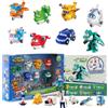 Merkloos Aereo trasformabile giocattolo - Mini personaggi d'azione 5 cm - Set da 15 pezzi - Per bambini da 3 a 12 anni