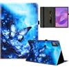 Toyarion Custodia per Lenovo Idea Tab Plus 12.1 2025 TB361ZU TB361FU | Pelle ultrasottile, Scanalatura per Penna, Funzione Stand, Farfalla Blu