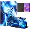 Toyarion Custodia per Lenovo Idea Tab Plus 12.1 2025 TB361ZU TB361FU | Pelle ultrasottile, Scanalatura per Penna, Funzione Stand, Lupo Bianco in Cielo Stellato