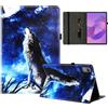Toyarion Custodia per Lenovo Idea Tab Plus 12.1 2025 TB361ZU TB361FU | Pelle ultrasottile, Scanalatura per Penna, Funzione Stand, Lupo Sotto la Luna