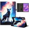Toyarion Custodia per Lenovo Idea Tab Plus 12.1 2025 TB361ZU TB361FU | Pelle ultrasottile, Scanalatura per Penna, Funzione Stand, Lupo Che Osserva le Stelle