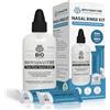 BiOviaNATURE Kit per risciacquo sinusale, bottiglia da spremere, Neti Pot,+21 bustine di sale, Original Plusqmed, lavaggio nasale, risciacquo sinusale, adulti, bambini a partire da 2 anni, pulizia del naso