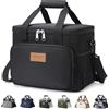 Lifewit Borsa Termica Porta Pranzo 9L/ 15L/ 24L/ 33L, Borse Frigo Piccola | Borsetta Termico Pranzo Ufficio con Bandoulière e Scomparto,Insulated Lunch Bag per Lavoro,Mare,Spiaggia,Viaggio,Nero