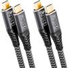 CAKOBLE Cavo USB Type-C 2 metri, [2Pezzi 2M] 100W Cavo USB C 3.2 Gen2 20 Gbps Cavo Ricarica USB C,4K@60Hz Cavo USB C Monitor Compatibilità Cavo Thunderbolt 4/3 Per MacBooks,Dock,M3,SSD,eGPU,Laptops