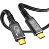 CAKOBLE 16K Cavo Thunderbolt 4 USB4 1m - 40Gbps, Ricarica Rapida PD3.1,16K@30Hz/8K@60Hz/4K@144Hz - Cavo USB-C 240W per MacBook Pro, iPhone 16, Galaxy 25, eGPU, SSD, Docking Station, VR