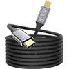 CAKOBLE Cavo USB Type-C 5 Metri,Cavo USB C a USB C 3.1 Gen2 10Gbps Trasferimento dati, 100W 20V/5A Cavo Ricarica USB C 4K Video Compatibile con Cavo Thunderbolt 3 per Samsung S24(USB-C Gen-2 Cable, 5M)