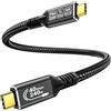 CAKOBLE 16K Cavo Thunderbolt 4 0,5m, USB4 40Gbps,Ricarica Rapida PD3.1 240W,HDR 16K@30Hz & 8K@60Hz/4K@144Hz Display Doppio,cavo USB-C con MacBook,Laptop, Galaxy 25,i 16/15.