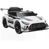 AIYAPLAY Auto Elettrica Bambini 3-8 Anni Mercedes-AMG con Telecomando Bianco