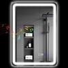 HOMCOM Specchio a Muro LED con Bluetooth e Illuminazione Regolabile 70x50x3.5 cm