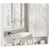 kleankin Armadietto Bagno 3 Ante con Specchiera e Ripiani Regolabili Bianco