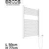 ERCOS - PONSI Calorifero bagno elettrico bianco cm 77x50 TEKNO Ercos