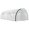 Outsunny Serra a Tunnel 6x3 m con 2 Porte a Cerniera e 8 Finestre Bianco e Verde