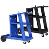 DURHAND Carrello Porta Utensili Attrezzi 3 Ripiani 4 Ruote in Gomma da Officina