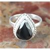 10.25 KT Certificato Nero Diamante Solitario 12 X 8 MM Pera Donna Anello See VDO