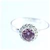 Anello Solitario In Argento Sterling Donna con Diamante Rosa 1,23 Ct