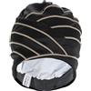 Fashy Cuffia Da Bagno Donna Nero Con Strisce Beige Turbante