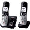 Panasonic Telefono cordless Panasonic KX-TG6862JTB con segreteria e 2 ricevitori