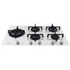 Whirlpool Piano cottura a gas Whirlpool GOA9523/WH 5 fuochi in cristallo bianco