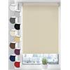 Sonello tenda a rullo oscurante Klemmfix senza foratura 50 cm x 210 cm Crema tenda a rullo oscurante per finestre tenda a rullo con guida laterale tenda a rullo per finestre e porte
