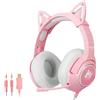 Merkloos Cuffie gaming con orecchie di gatto - Rosa - Con microfono - Jack 3,5 mm