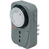 Brennenstuhl, Timer meccanico MZ 20, programmatore con timer economico con programma di 24 ore, colore: grigio