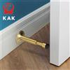 KAK Fermaporta muto con tampone idraulico in rame puro, fermaporta da pavimento, paraurti a parete, hardware touch per porta non magnetica