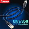 AMPCOM Cavo di rete ultra flessibile AMPCOM, cavo LAN Ethernet RJ45 Cat6a ultra morbido da 10 Gbps RJ45 ad alta velocità per PC modem router