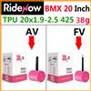 NONE Camera d'aria in TPU ultraleggera RideNow 20' pollici 425 per bicicletta BMX 20x1.9 2.0 2.1 2.2 2.3 2.4 2.5 pneumatico 38g 45mm per bicicletta pieghevole