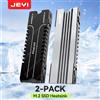 JEYI Dissipatore di calore M.2 da 2 pezzi per PS5/PC, dispositivo di raffreddamento NVMe convtivo in alluminio sottile con profilo basso, altezza 7 mm, dissipatore di calore passivo con pinne